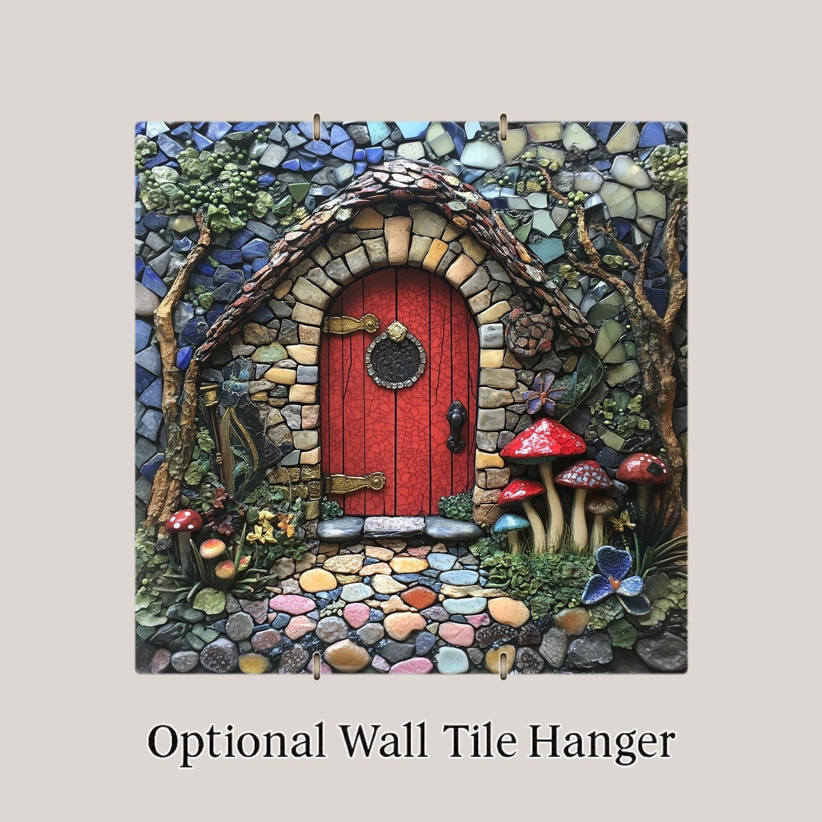 Fairy House Wall Art Ceramic Tile Whimsical Cottage Decor Fairy Garden Gift Magical Woodland Wall Decor Accent Tile