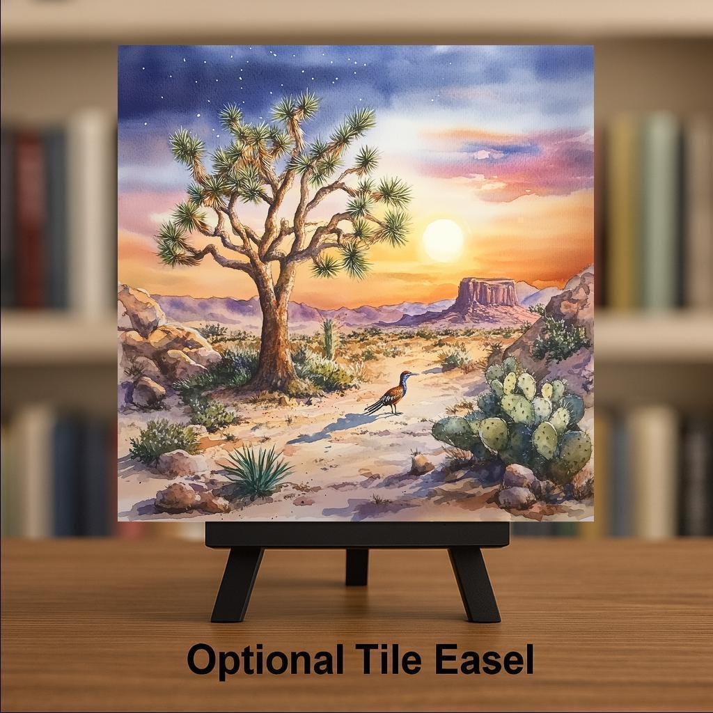 Joshua Tree Wall Art Ceramic Tile California Decor National Park Art Desert Lover Gift Boho Decor