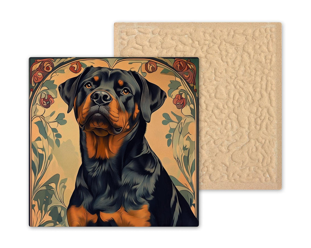 Rottweiler Ceramic Art Tile – Dog Breed Wall Decor, Rottie Lover Pet Gift