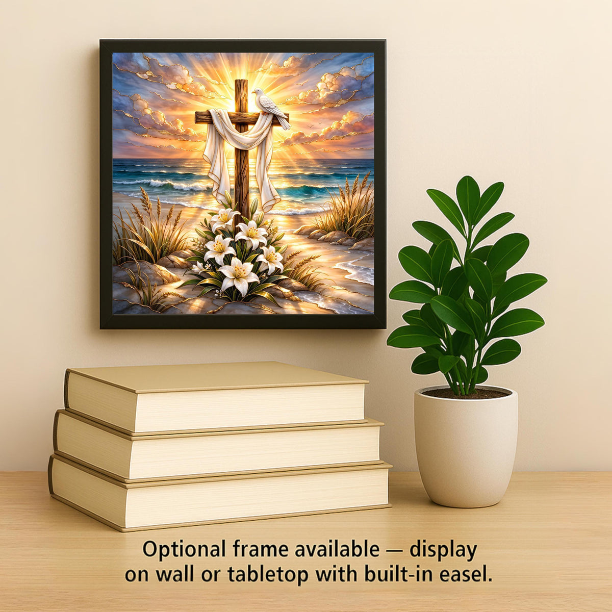 Cross Wall Art Ceramic Tile Faith Christian Gift Religious Wall Decor Prayer Room Sympathy Keepsake Accent Tile