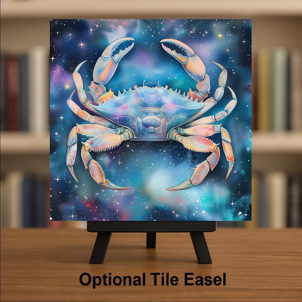 Cancer Zodiac Wall Art Ceramic Tile Cancer Birthday Gift Astrology Decor Zodiac Lover Gift Cancer Star Sign Tile