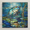 Vibrant blue frog tile art inspired by nature’s calm beauty. Perfect for wall art, home decor, or garden-themed display. Colors are infused directly into ceramic for lasting brilliance. Optional tile wall hanger, easel tile stand, cork backing, and premium frame available.