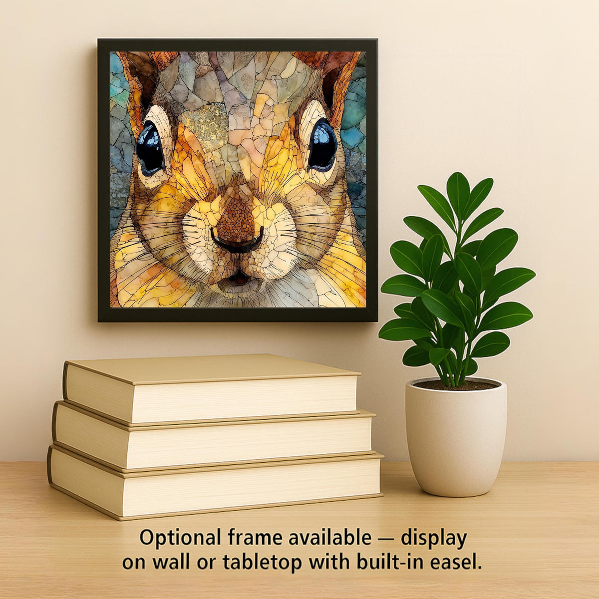 Squirrel Wildlife Wall Art Ceramic Tile Woodland Animal Gift Nature Inspired Decor Squirrel Lover Art Gift Tile