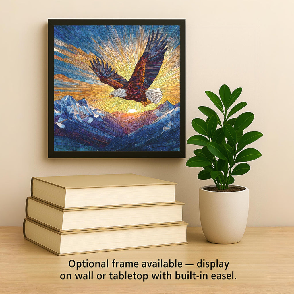 Eagle Wall Art Ceramic Tile Patriotic Gift Freedom Decor American Wildlife Art Bald Eagle Nature