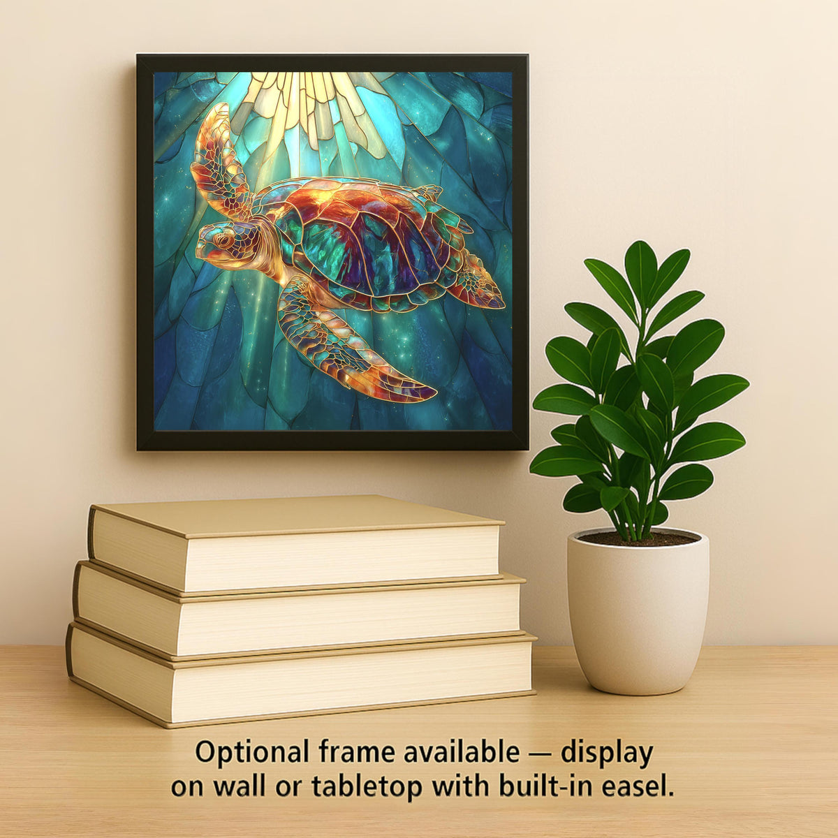 Sea Turtle Ceramic Art Tile: Coastal Wall Decor Beach House Accent Ocean Home Decor Wall ArtArt