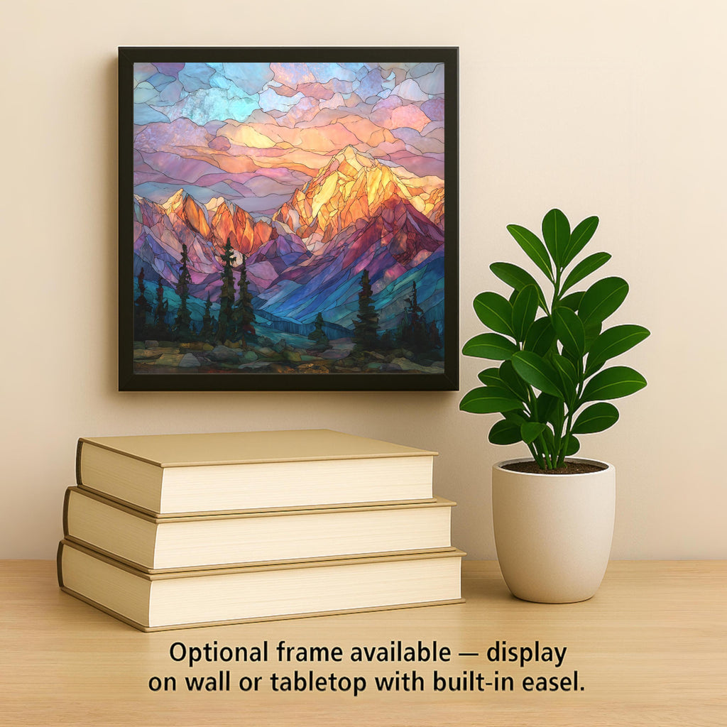 Denali Wall Art Ceramic Tile Alaska Gift Mountain Landscape Decor National Park Art Nature Lover Gift Tile