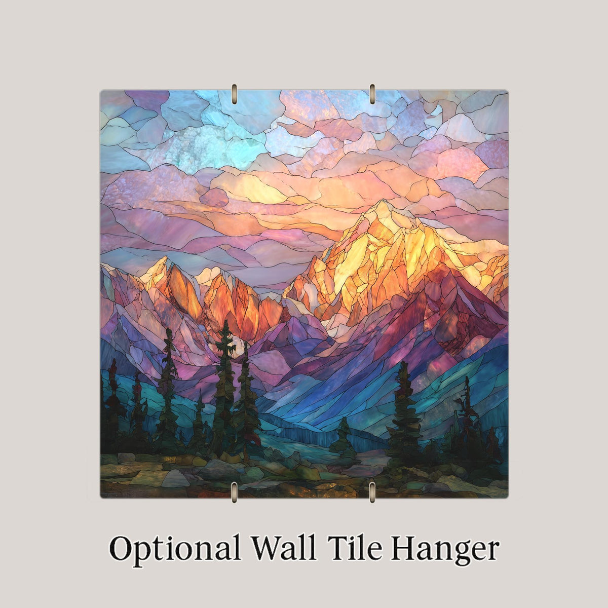 Denali Wall Art Ceramic Tile Alaska Gift Mountain Landscape Decor National Park Art Nature Lover Gift Tile