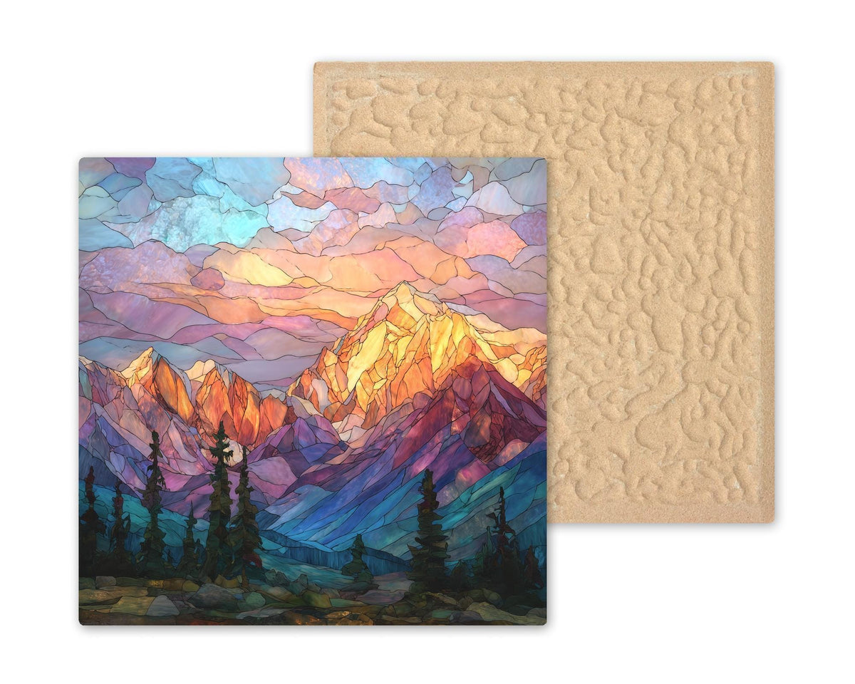 Denali Wall Art Ceramic Tile Alaska Gift Mountain Landscape Decor National Park Art Nature Lover Gift Tile