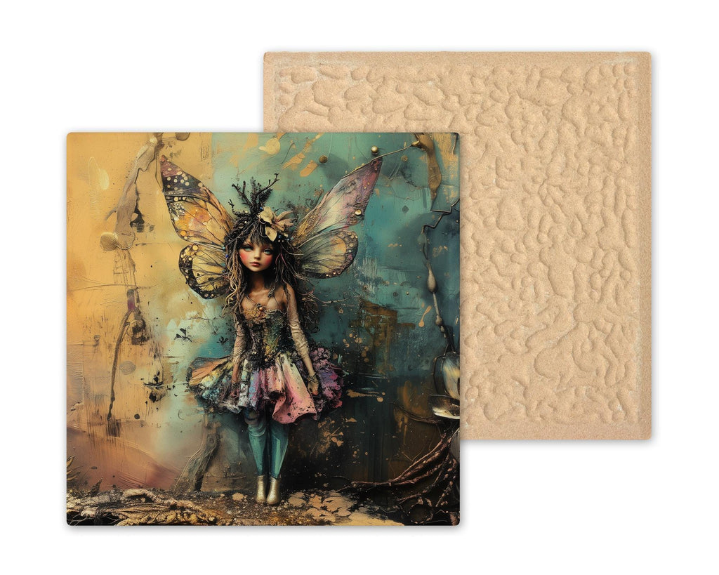 Fairy Ceramic Art Tile: Whimsical Wall Decor Cottagecore Gift Fantasy Home Decor Wall Art Floral Garden Fairy Enchanted Art