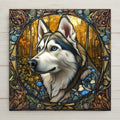 Capture the strength and beauty of the Siberian Husky with this artisan ceramic tile rendered in the flowing forms of Mucha-inspired Art Nouveau. The forest backdrop and ornate floral frame complement the husky’s thick fur and alert expression, creating a piece that’s as regal as it is heartwarming. Whether it graces your kitchen, entryway, or gallery wall, this handcrafted tile makes a unique gift for dog lovers and adds personality and warmth to any space.
