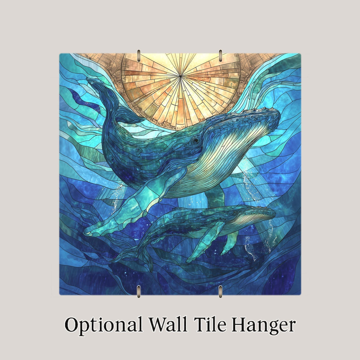 Whale Ceramic Art Tile: Coastal Wall Decor Beach House Accent Ocean Home Decor Wall Art Marine Life Ocean Blue Whale Coastal Art