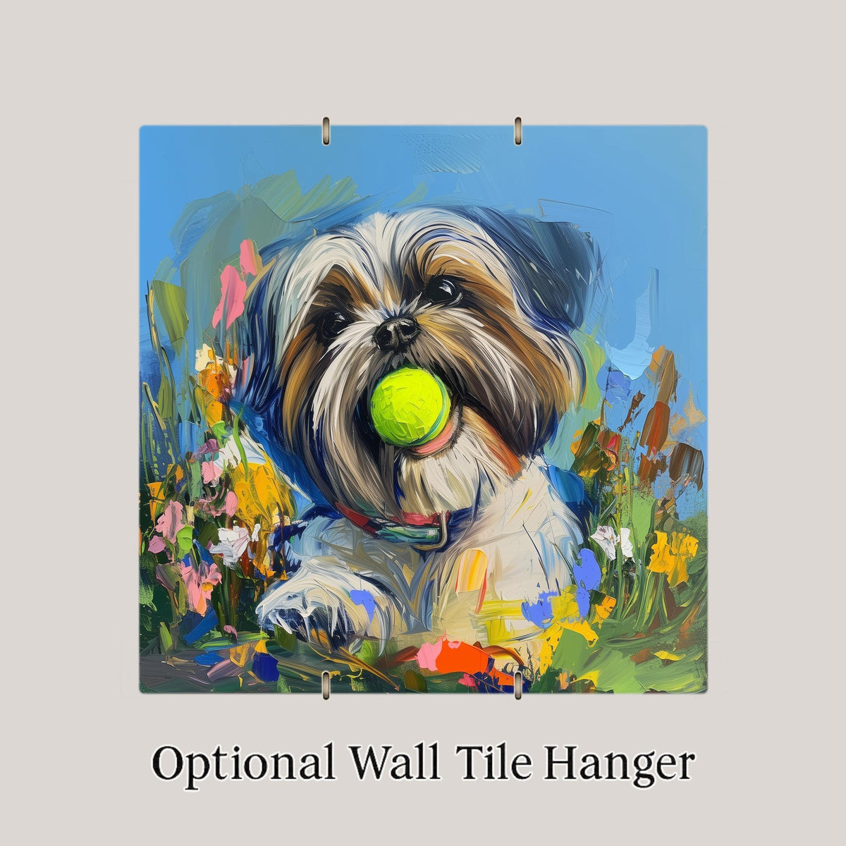 Shih Tzu Wall Art Ceramic Tile Dog Lover Gift Shih Tzu Memorial Gift Dog Breed Portrait Pet Loss Tile