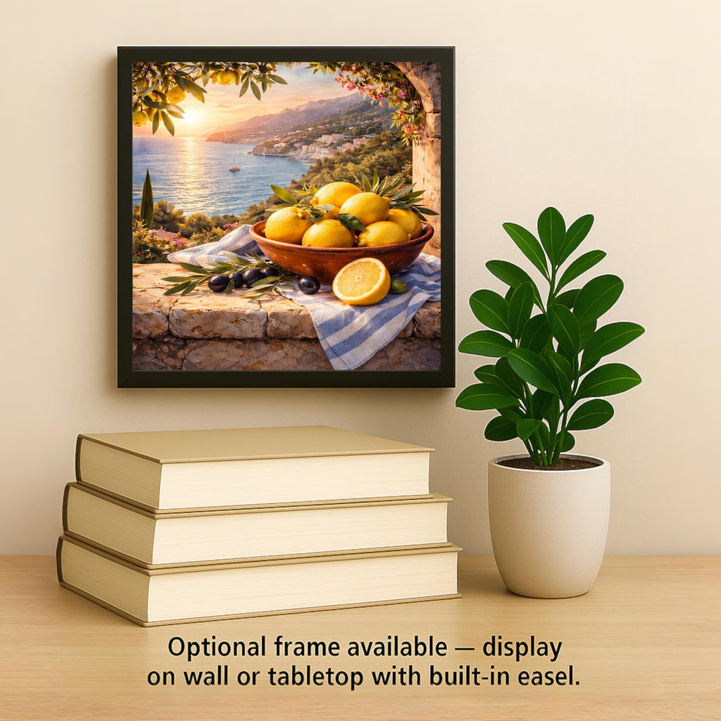Amalfi Lemon Wall Art Ceramic Tile Italy Gift Kitchen Decor Mediterranean Art Italian Home Gift Tile