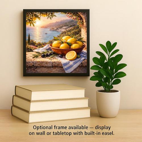 Amalfi Lemon Wall Art Ceramic Tile Italy Gift Kitchen Decor Mediterranean Art Italian Home Gift Tile