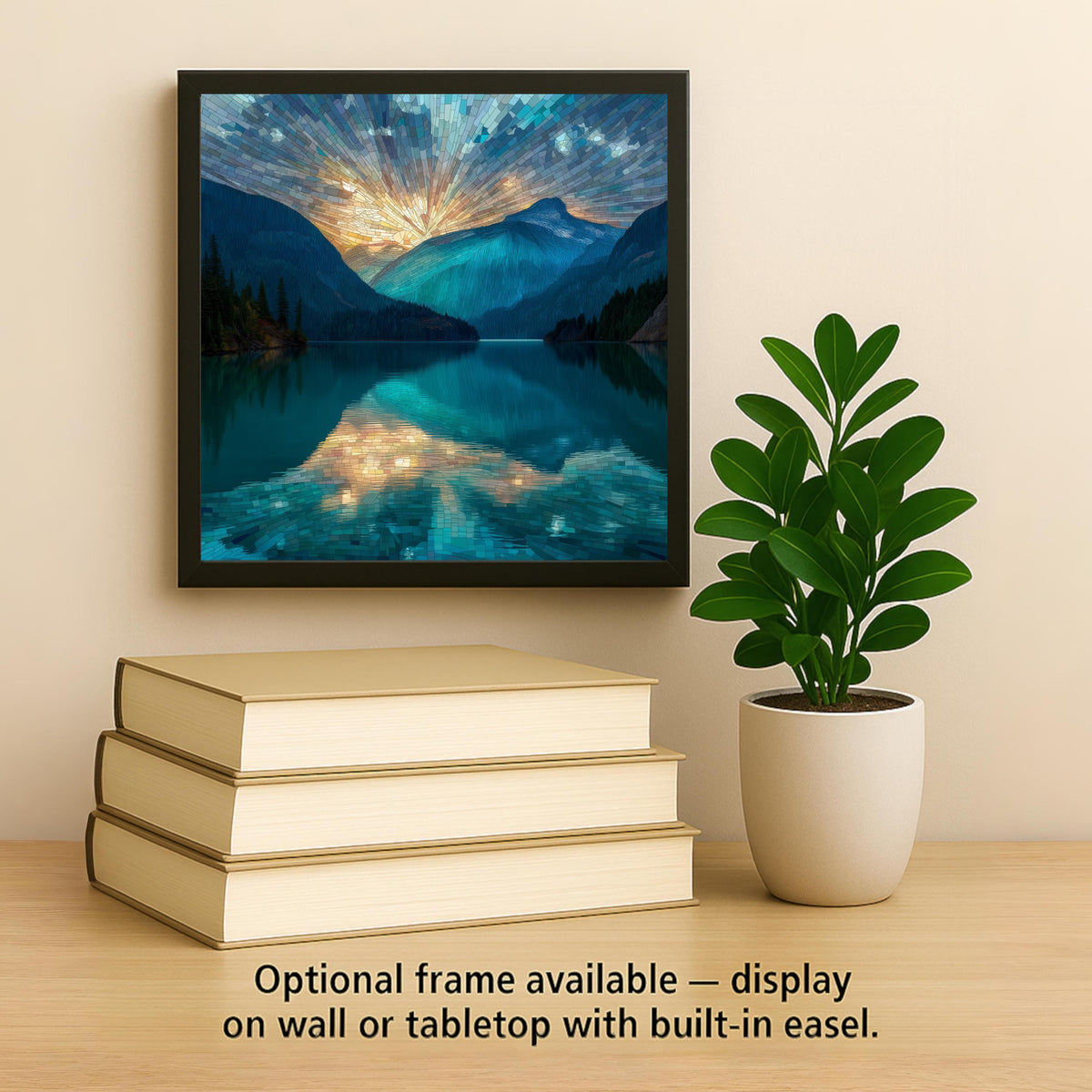 Diablo Lake Wall Art Ceramic Tile Washington Gift North Cascades Decor PNW Mountain Art Nature Gift Tile