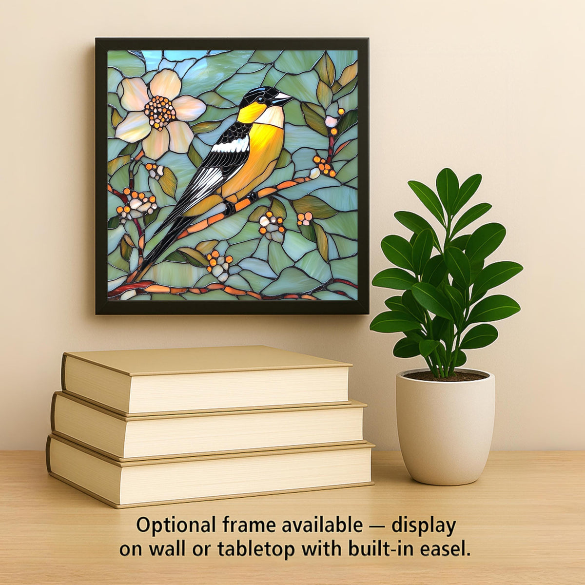 Goldfinch Wall Art Ceramic Tile Nature Lover Gift Ornamental Bird Decor Yellow Bird Art Birdwatcher Gift Tile