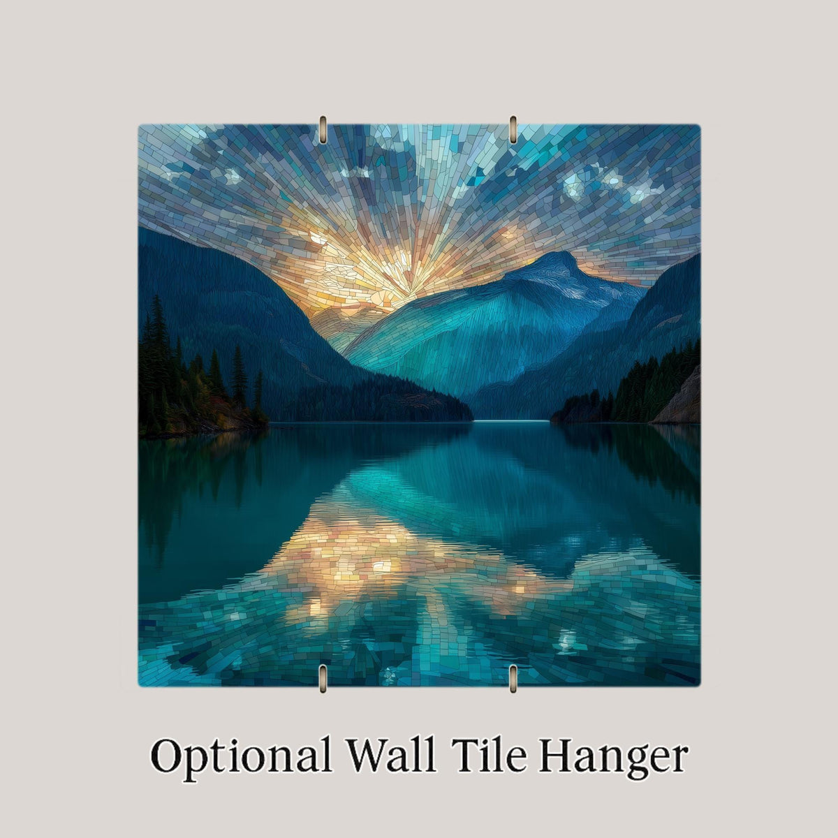Diablo Lake Wall Art Ceramic Tile Washington Gift North Cascades Decor PNW Mountain Art Nature Gift Tile