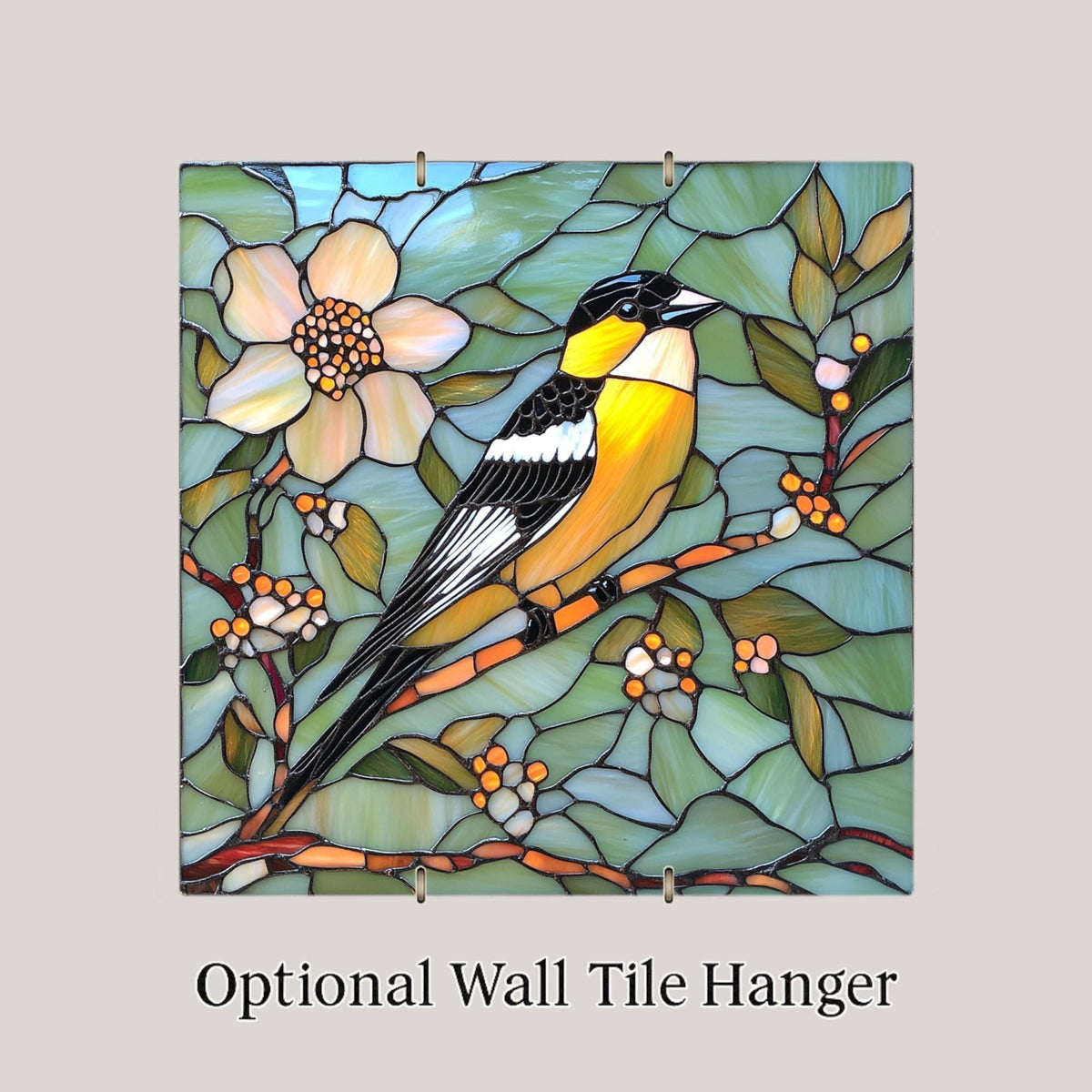Goldfinch Wall Art Ceramic Tile Nature Lover Gift Ornamental Bird Decor Yellow Bird Art Birdwatcher Gift Tile