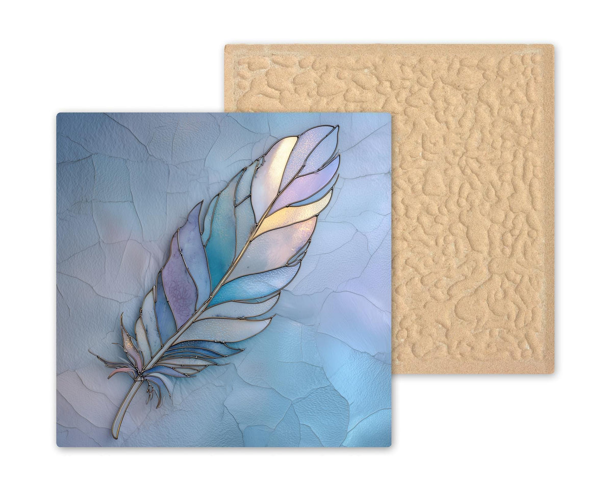 Feather Wall Art Ceramic Tile Spiritual Gift Meaningful Decor Native Nature Art Boho Feather Lover