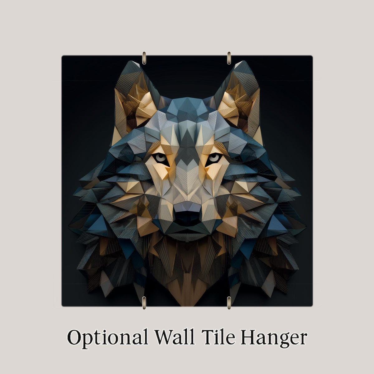 Wolf Stained Glass Style Ceramic Art Tile: Cabin Wall Decor Nature Lover Gift Woodland Home Decor Wall Art