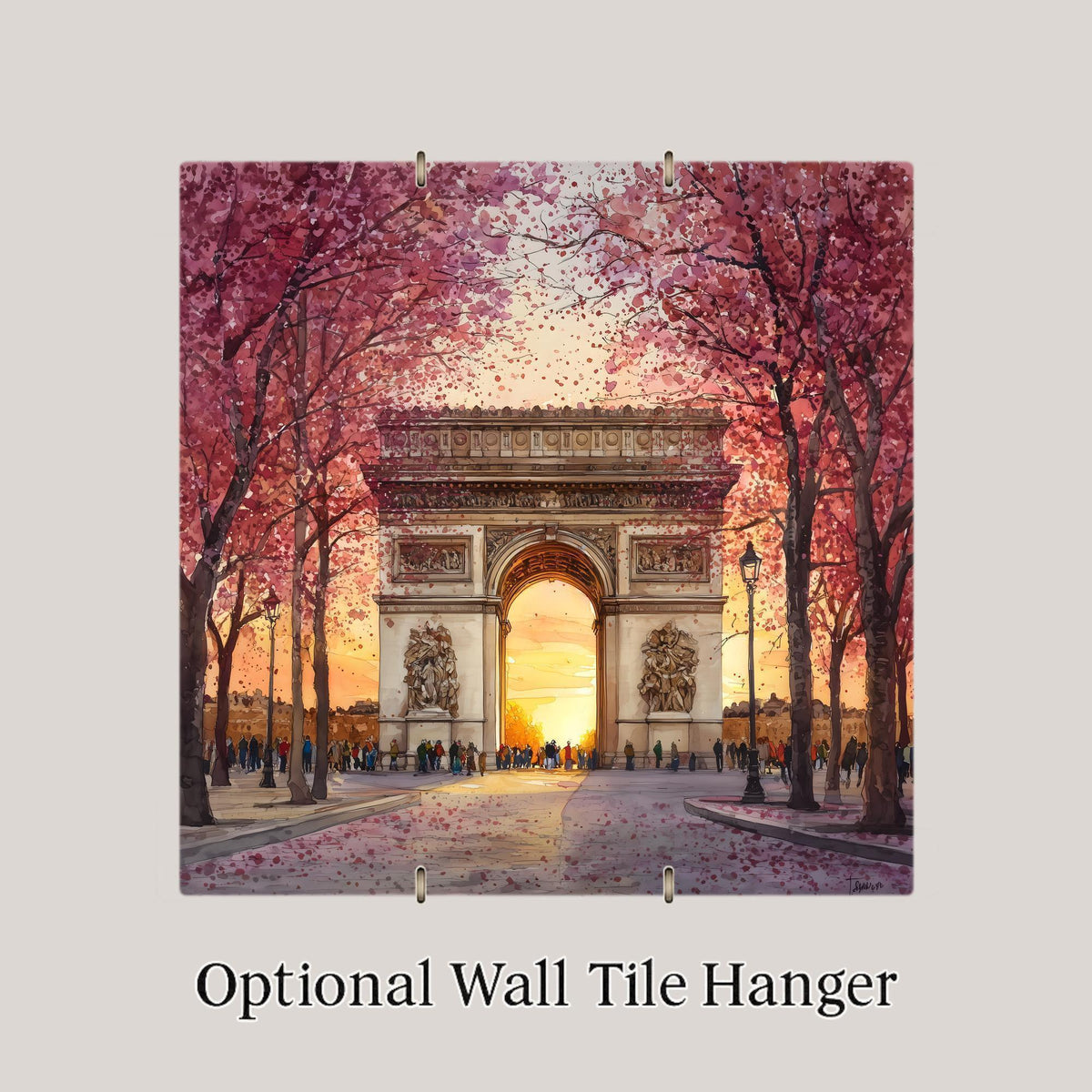 Arc de Triomphe Wall Art Ceramic Tile Paris Gift France Decor Romantic Travel Art Paris Lover Gift Tile