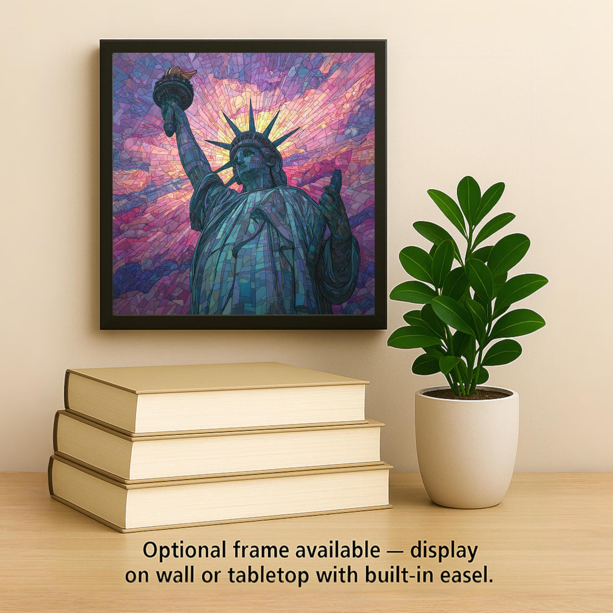 Statue of Liberty Wall Art Ceramic Tile New York Gift Patriotic Decor NYC Landmark Art Freedom Gift Tile