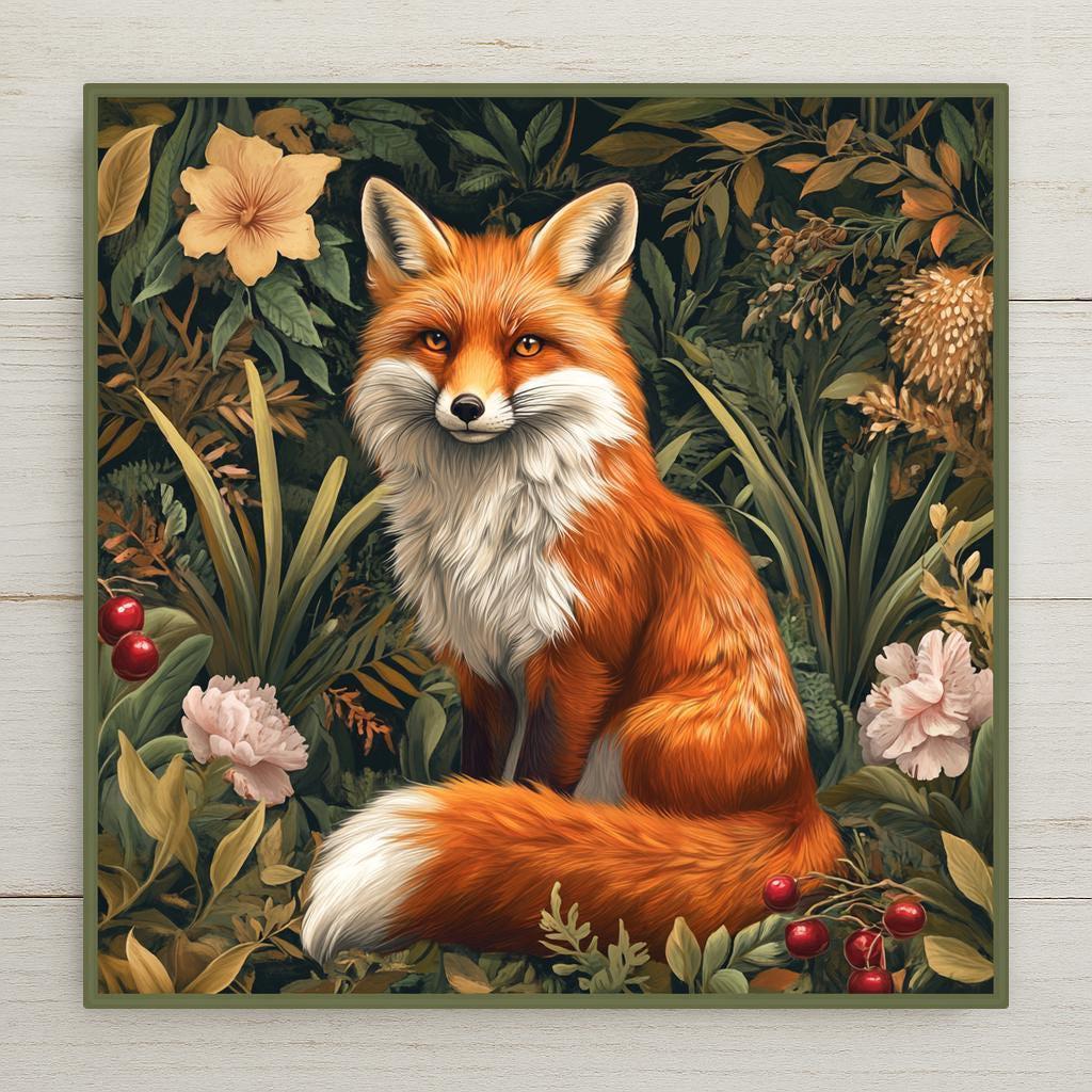 Add a touch of nature-inspired elegance to your home with this stunning Fox Ceramic Tile Art. Perfect for Fox Lovers seeking unique Wall Decor that reflects the Art Nouveau style of William Morris. Handmade with love for a one-of-a-kind addition to your space.