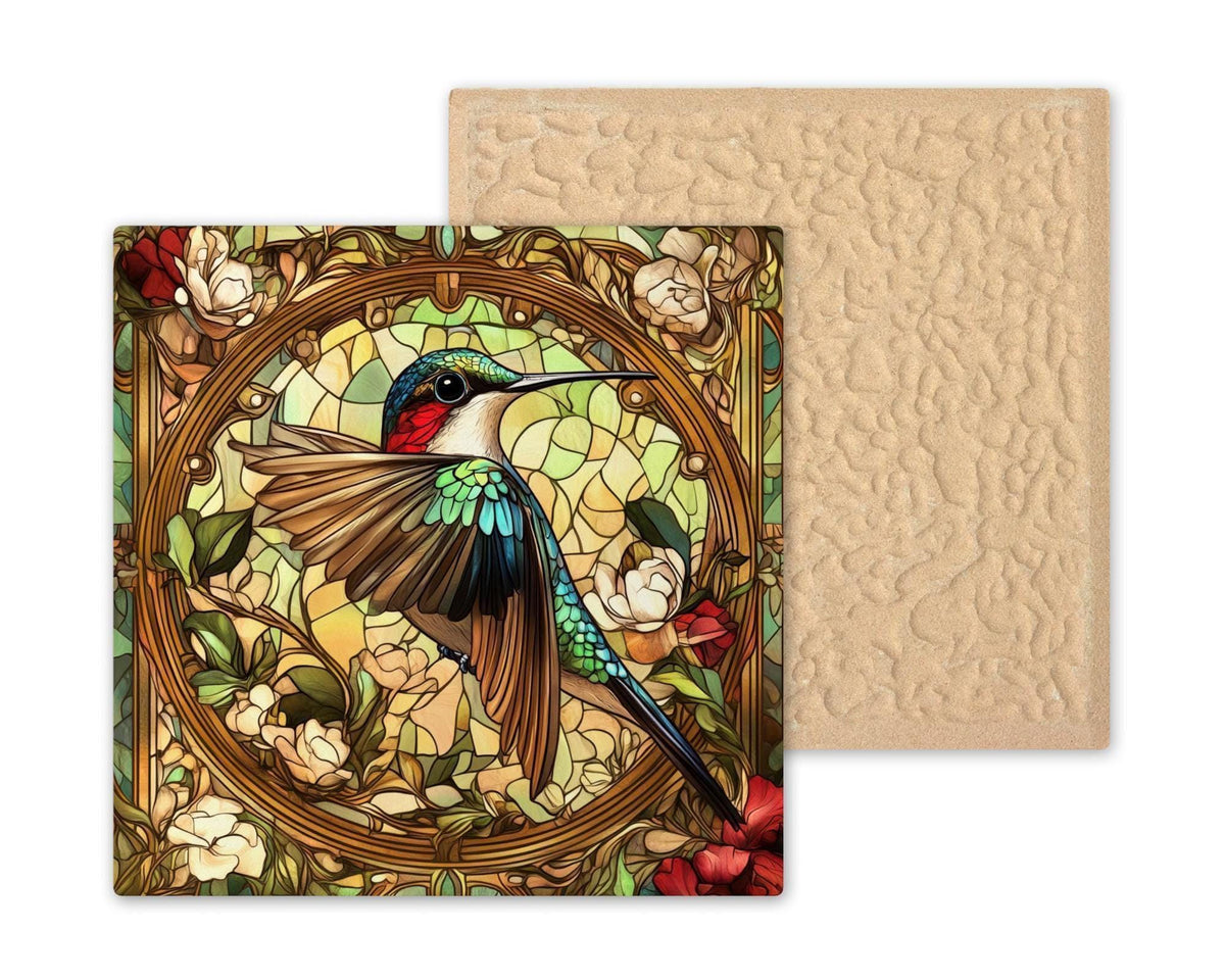 Hummingbird Ceramic Art Tile: Nature Wall Decor Bird Lover Gift Home Decor Wall Art Botanical Birdwatcher Garden Nature Art