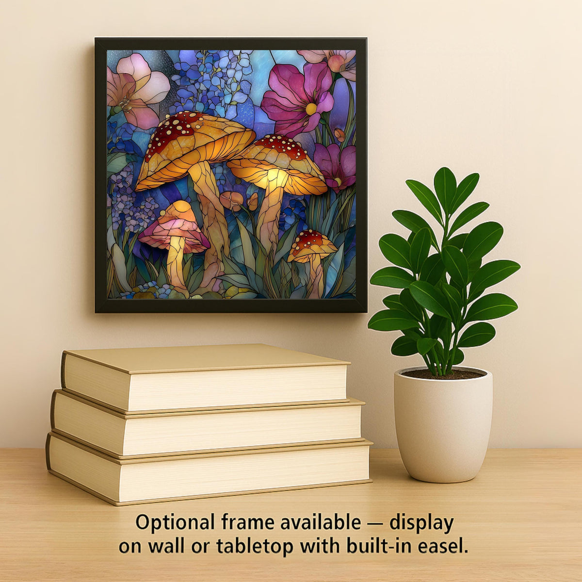 Woodland Mushroom Wall Art Ceramic Tile Fairy Garden Gift Fungi Decor Cottagecore Nature Art Whimsical Gift Tile