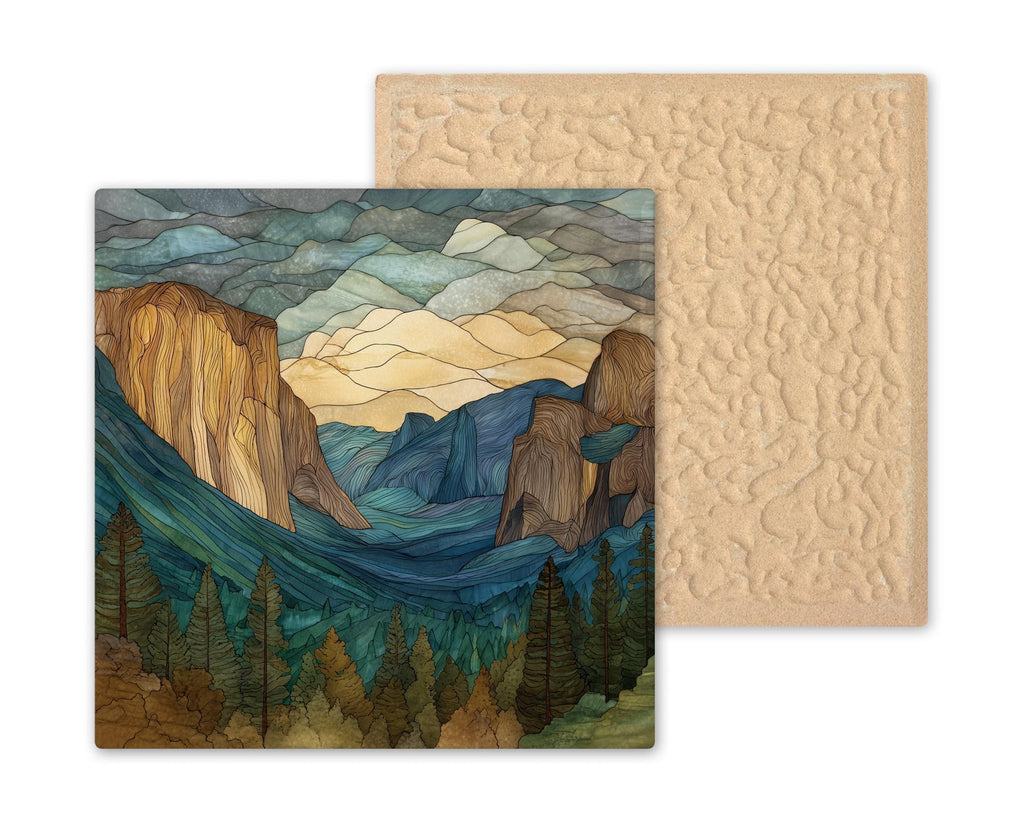Yosemite Tunnel View Wall Art Ceramic Tile California Gift National Park Decor El Capitan Art Hiker Gift Tile