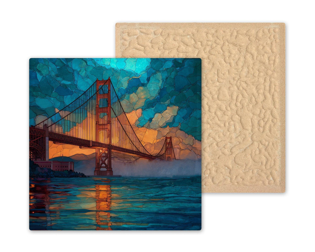 Golden Gate Bridge Wall Art Ceramic Tile San Francisco Gift California Landmark Decor Bay Area Art Gift Tile