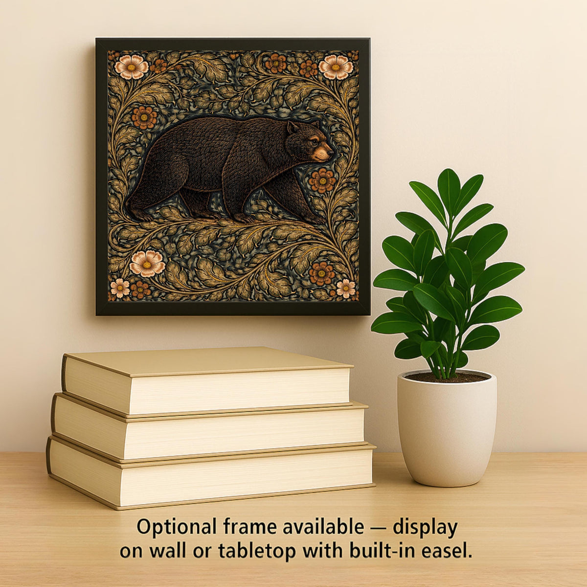 Bear Rustic Wall Art Ceramic Tile Cabin Decor Woodland Animal Art Lodge Wall Decor Forest Wildlife Art Rustic Home Decor
