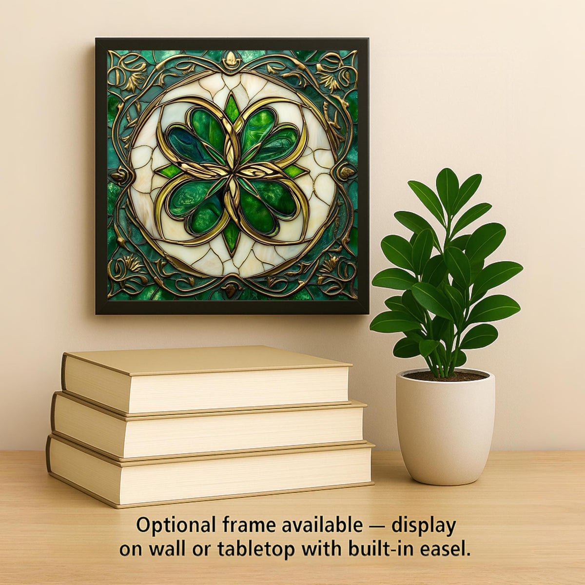 Celtic Shamrock Wall Art Ceramic Tile Irish Gift St Patricks Day Decor Place Identity Irish Heritage Nature Art