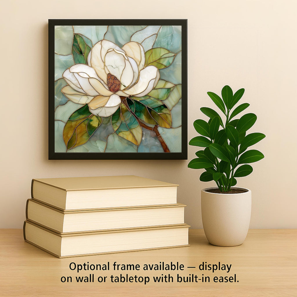 Magnolia Flower Wall Art Ceramic Tile Southern Magnolia Decor Floral Wall Decor Home Decor