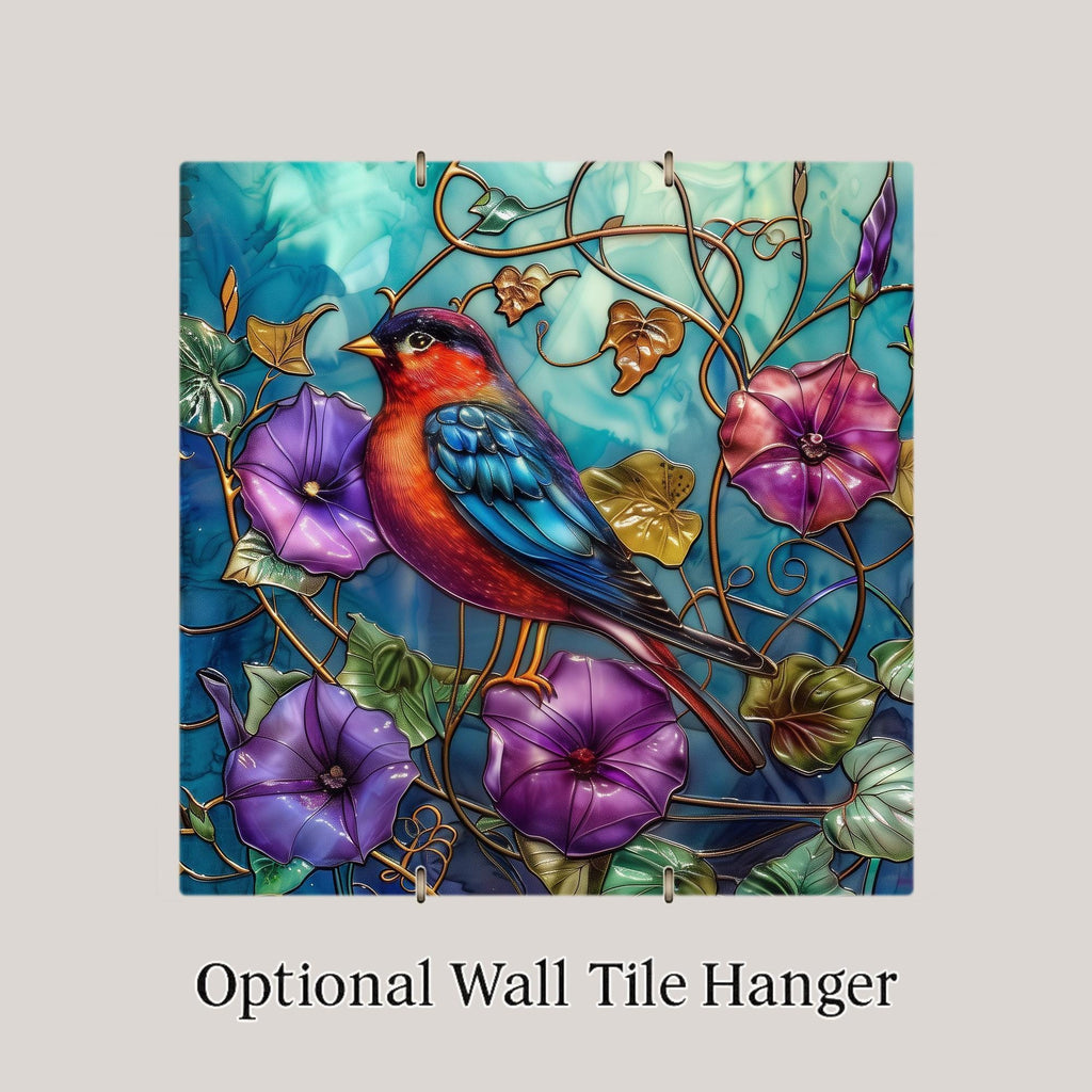 Red Robin Wall Art Ceramic Tile Bird Lover Gift Robin Decor Garden Gift Christmas Robin Art Tile