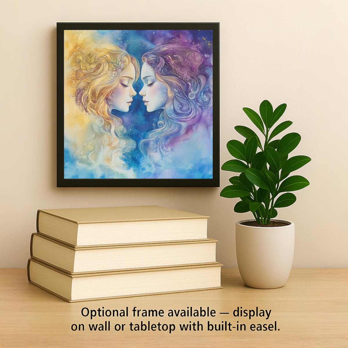 Gemini Wall Art Ceramic Tile Zodiac Gift Gemini Birthday Decor Astrology Tile Art
