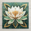 Art Nouveau Lotus Flower Ceramic Tile