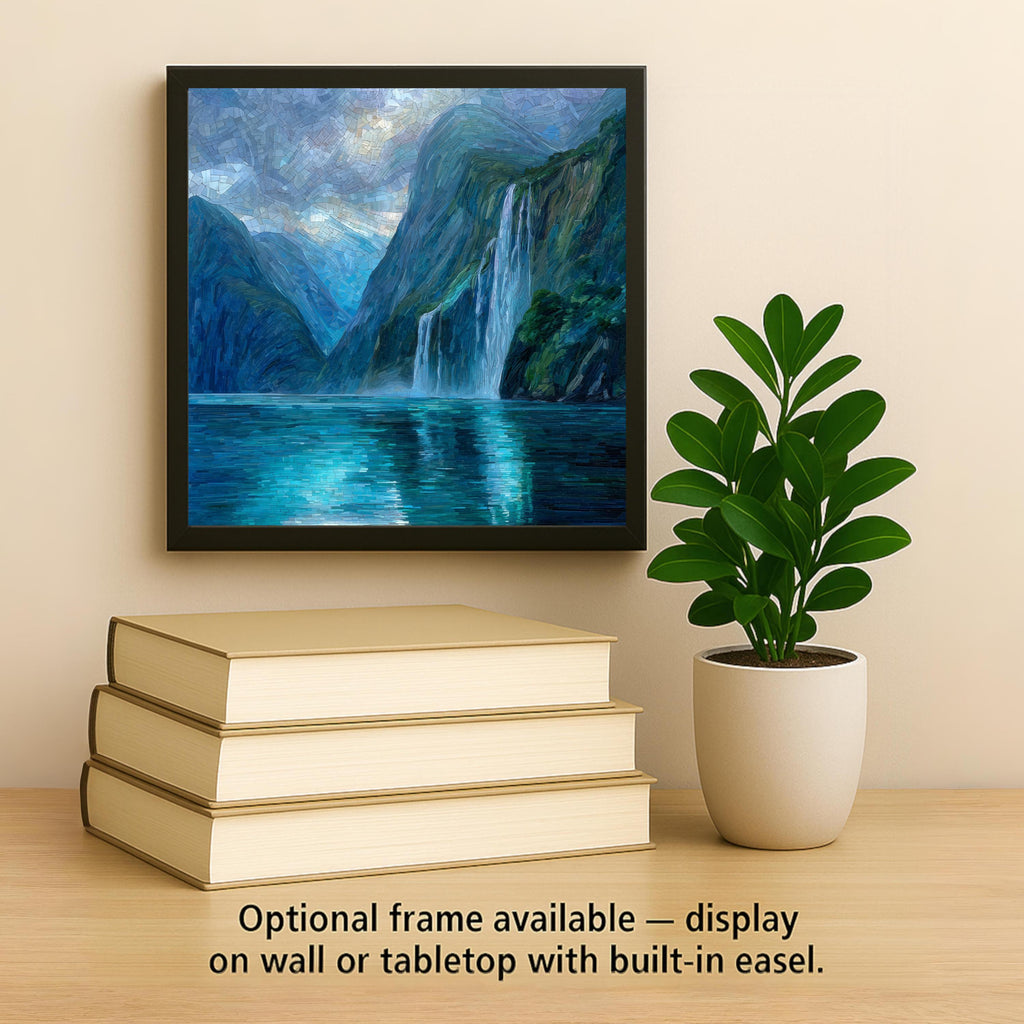 Milford Sound Wall Art Ceramic Tile New Zealand Gift Fiordland Decor NZ Travel Art Nature Lover Gift Tile