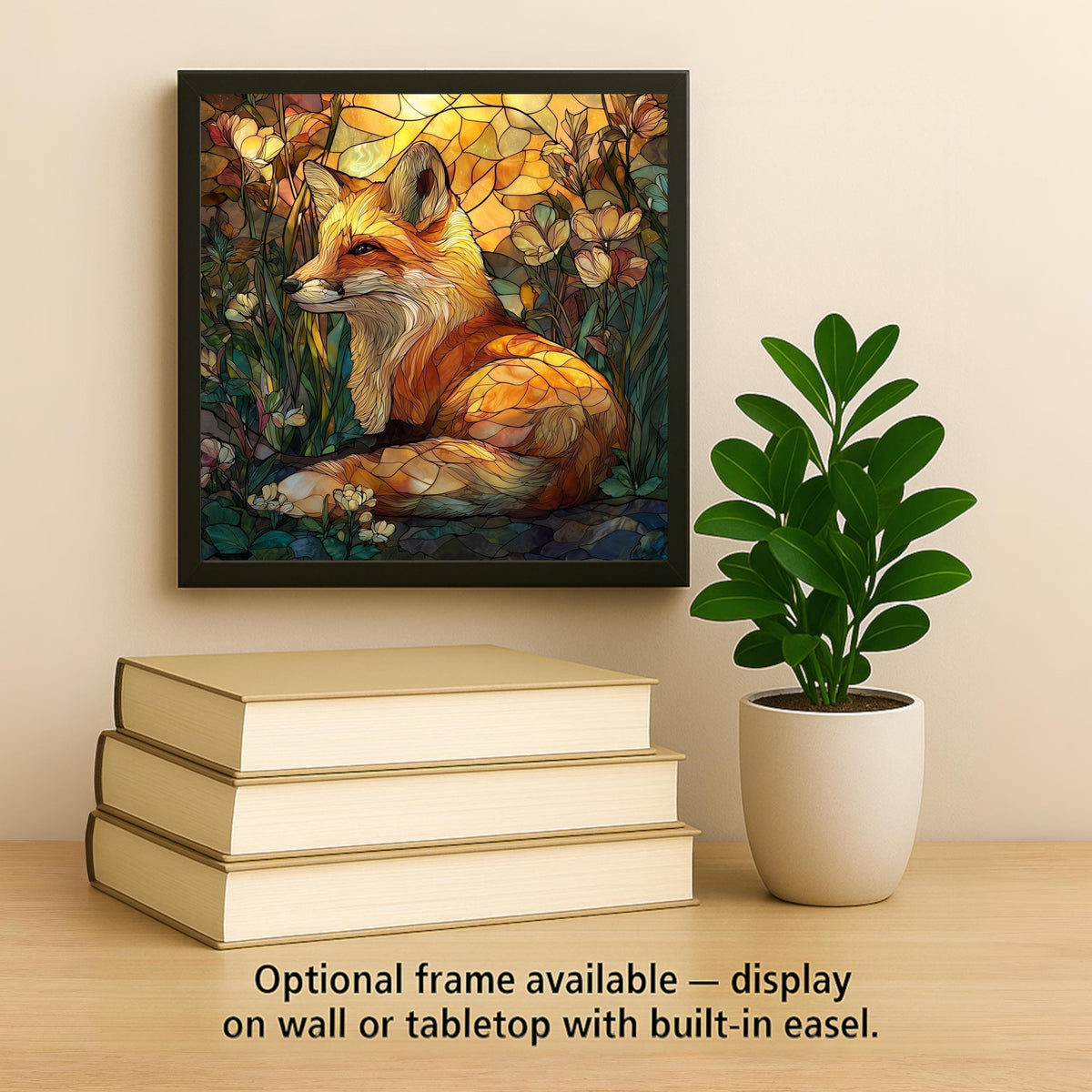 Forest Fox Wall Art Ceramic Tile Nature Gift Woodland Animal Decor Rustic Art Fox Lover Gift Art Tile