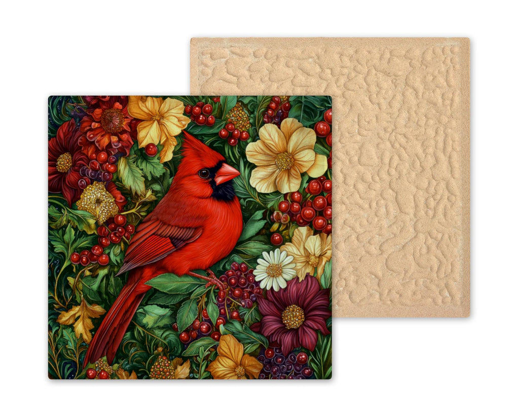 Cardinal Ceramic Art Tile: Memorial Keepsake Sympathy Gift Remembrance Home Decor Wall Art