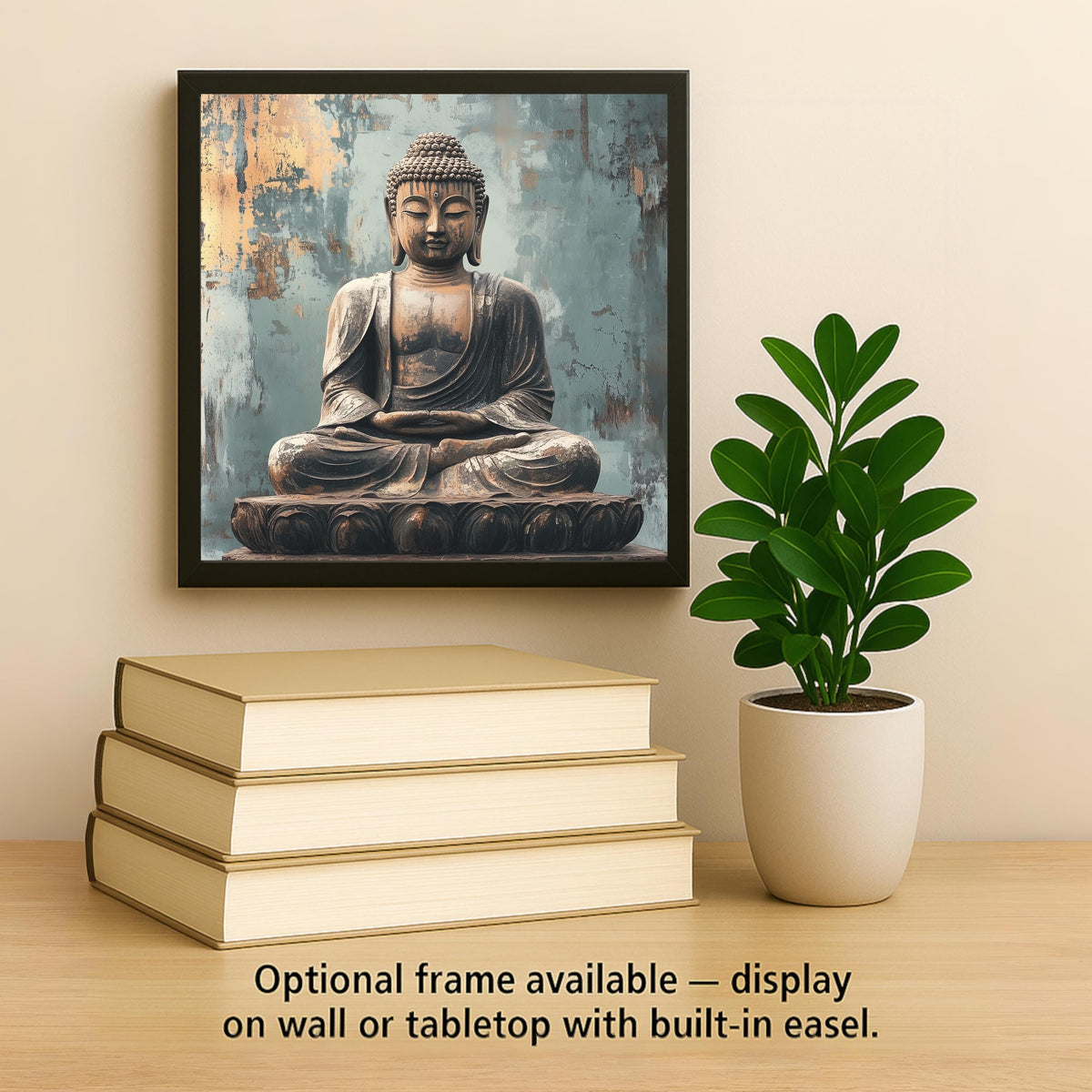 Buddha Wall Art Ceramic Tile Zen Gift Meditation Decor Spiritual Art Yoga Home Gift Buddha Lover Nature Gift Tile