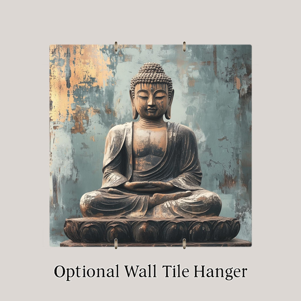 Buddha Wall Art Ceramic Tile Zen Gift Meditation Decor Spiritual Art Yoga Home Gift Buddha Lover Nature Gift Tile