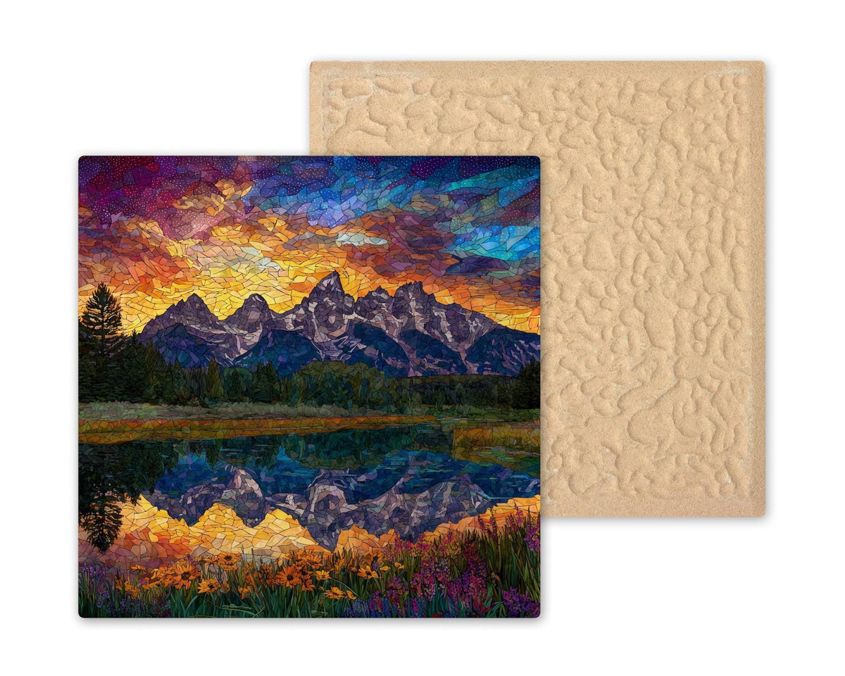 Grand Teton Wall Art Ceramic Tile Wyoming Gift Mountain Decor National Park Art Nature Lover Gift Tile