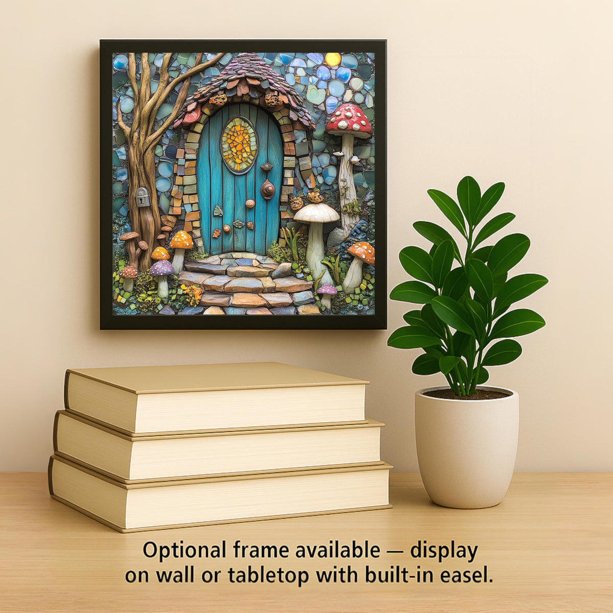 Fairy House Wall Art Ceramic Tile Whimsical Cottage Decor Fairy Garden Gift Magical Woodland Wall Decor Accent Tile