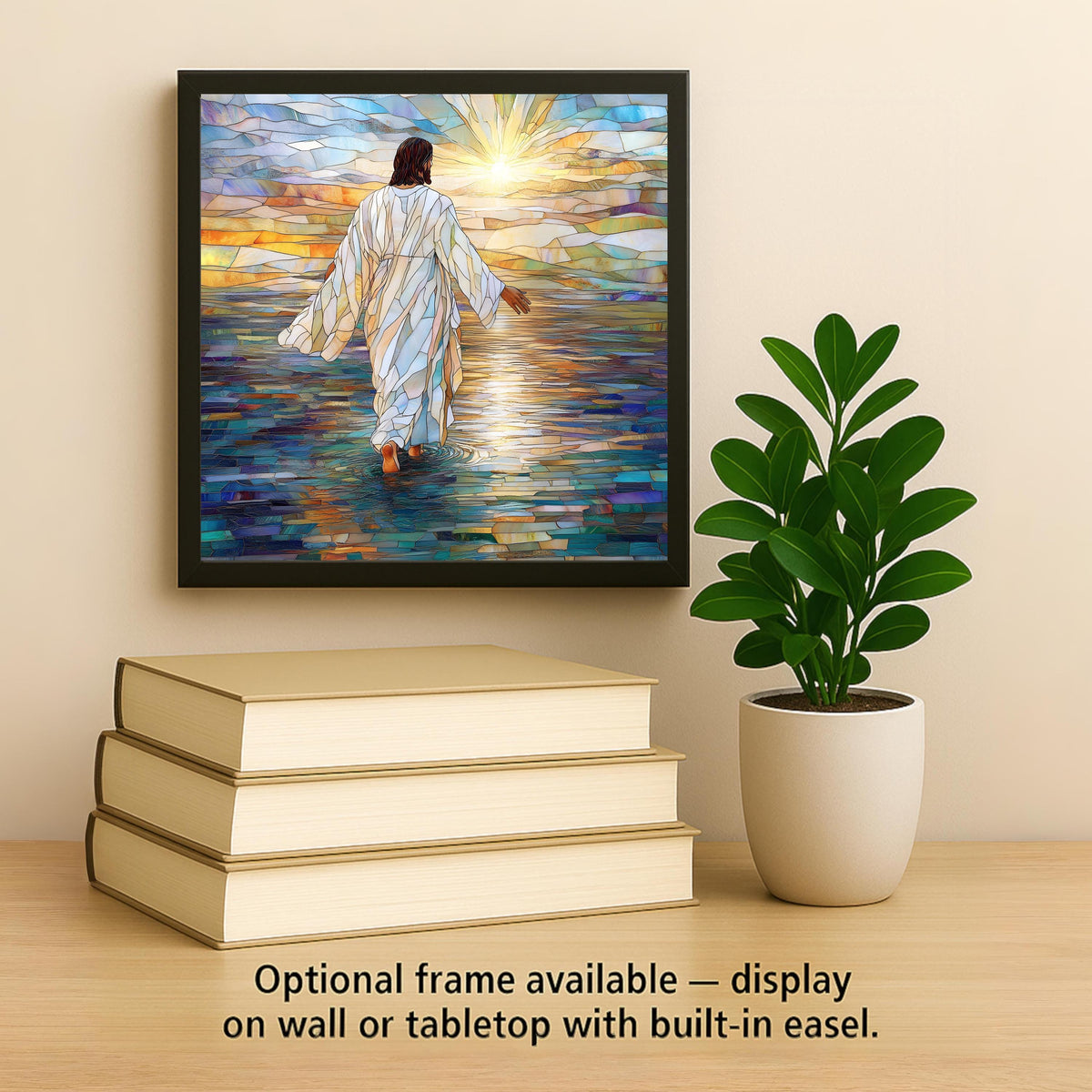 Jesus Wall Art Ceramic Tile Christian Gift Faith Wall Decor Religious Prayer Room Catholic Christian Keepsake Accent Tile