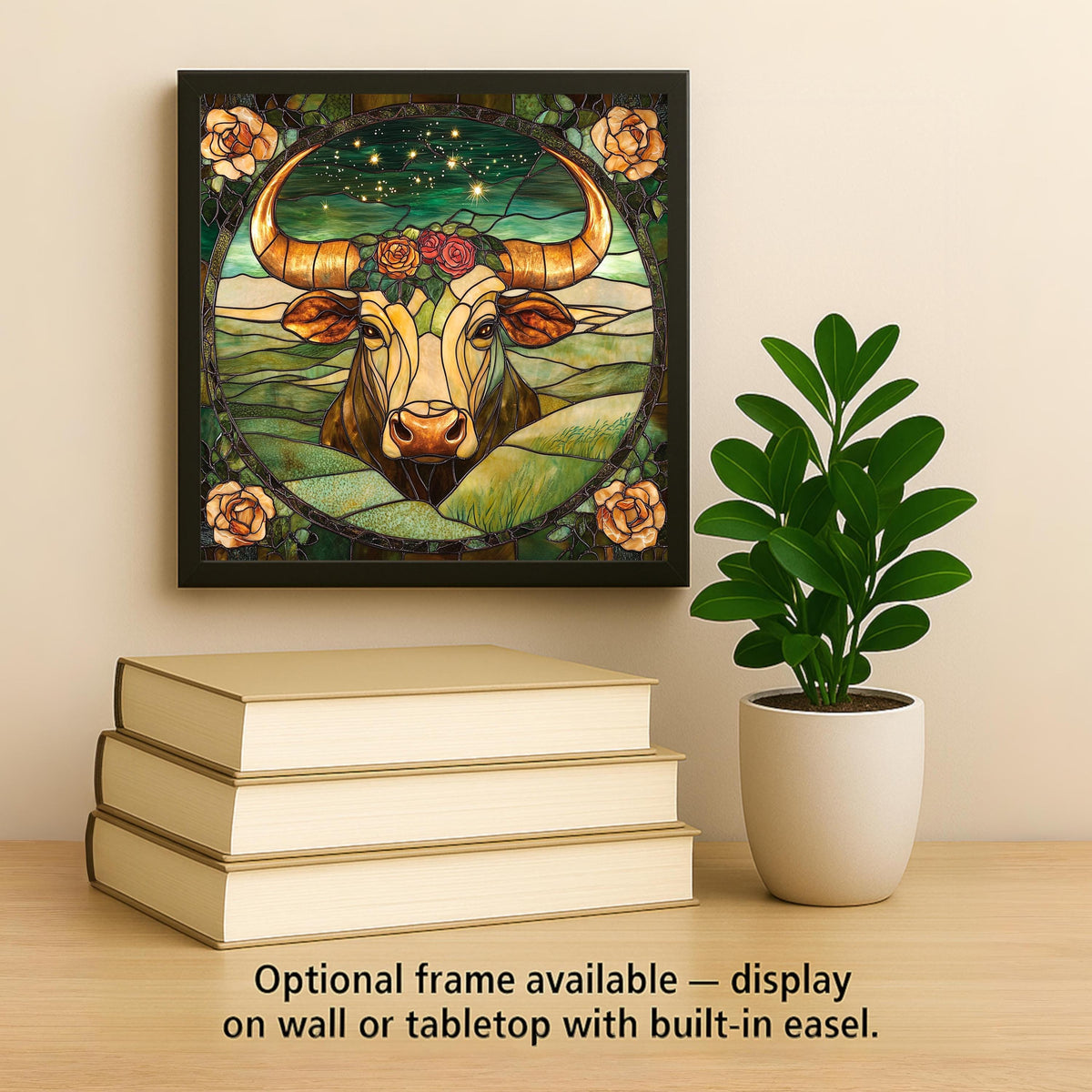 Taurus Zodiac Wall Art Ceramic Tile Astrology Gift Bull Decor April May Birthday Art Taurus Lover Gift Tile