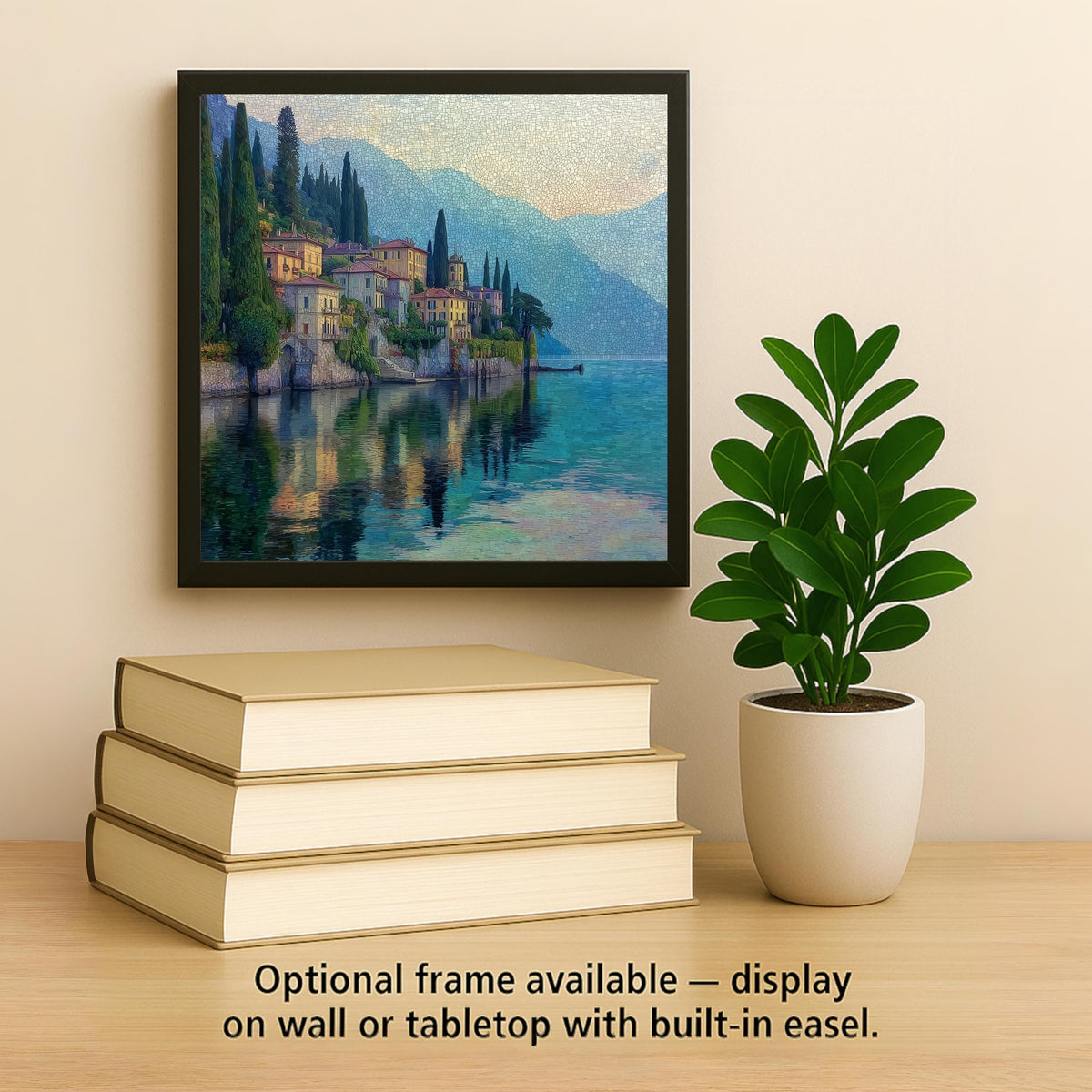 Lake Como Wall Art Ceramic Tile Italy Gift Mediterranean Decor Italian Lake Art Italy Lover Gift Tile