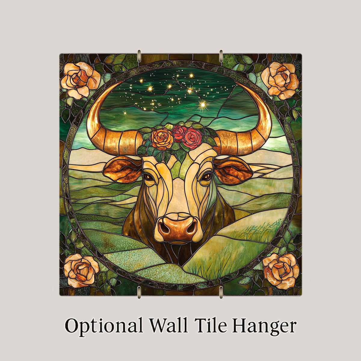 Taurus Zodiac Wall Art Ceramic Tile Astrology Gift Bull Decor April May Birthday Art Taurus Lover Gift Tile