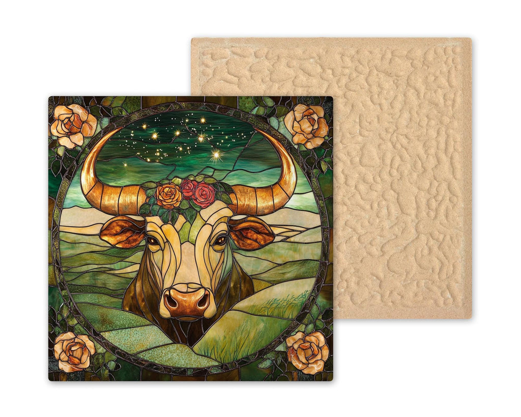 Taurus Zodiac Wall Art Ceramic Tile Astrology Gift Bull Decor April May Birthday Art Taurus Lover Gift Tile