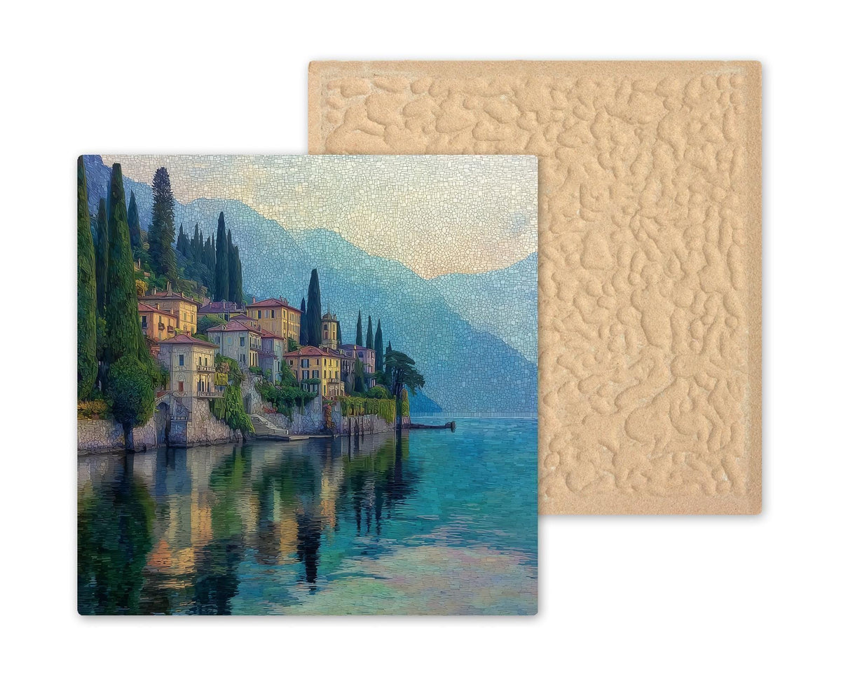 Lake Como Wall Art Ceramic Tile Italy Gift Mediterranean Decor Italian Lake Art Italy Lover Gift Tile